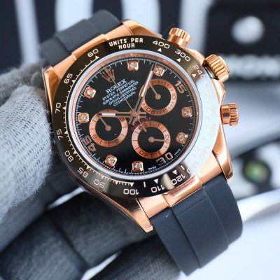 Black ROLEX Daytona Replica Imported Steel 40MM Black Watch